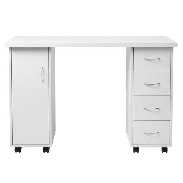 Viva Bianca Four-Drawer Computer & Nail Art Desk