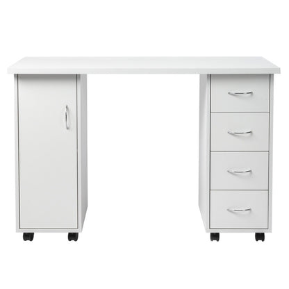 Viva Bianca Four-Drawer Computer & Nail Art Desk