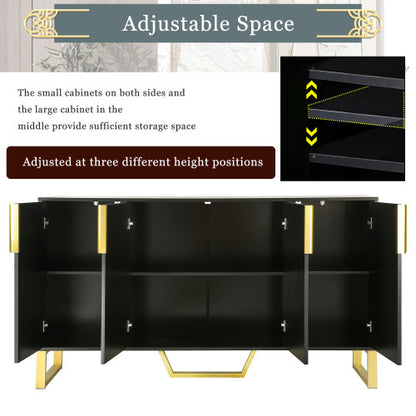 Black 4-Door Sideboard | Viva Meridian
