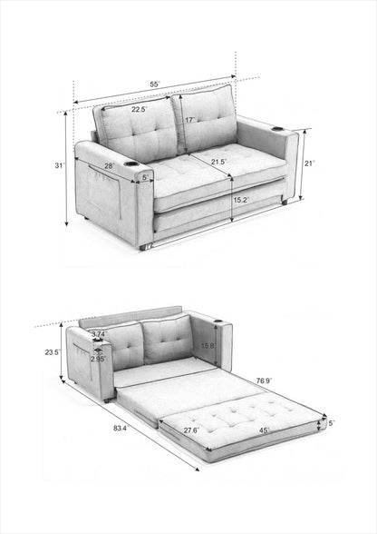 Viva Elite 3-in-1 Futon Sofa - The Future of Transformative Living