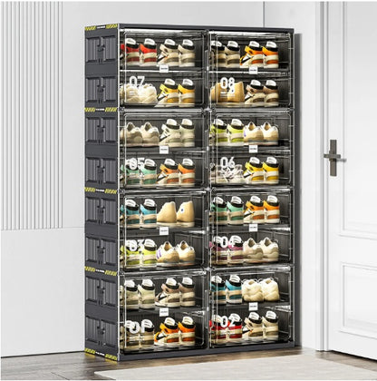 Black Plastic Shoe Organizer Cabinet – Multiple Configurations | Viva