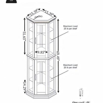 Viva Elite Aurora Corner Display Cabinet – The Future of Illuminated Showcase Design