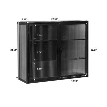 Viva Noctis Two-Door Glass-Front Wall Cabinet