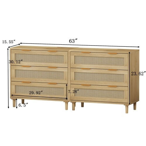 The Viva 3-Drawer Rattan Locker Set – Natural Texture, Urban Precision