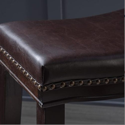 Dark Brown Diamond-Tufted Bar Stool | Viva Ludlow