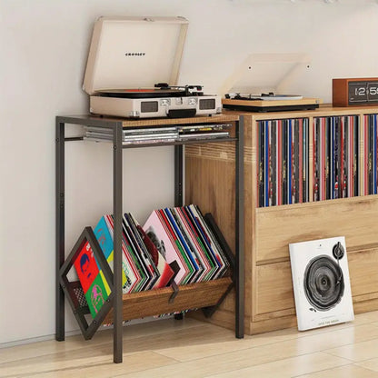 3-Tier Record Player Stand with Vinyl Storage | Viva