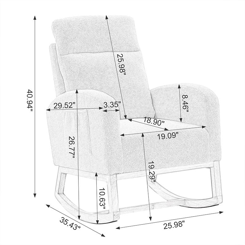 Viva Atelier Solstice High-Back Modern Rocking Chair