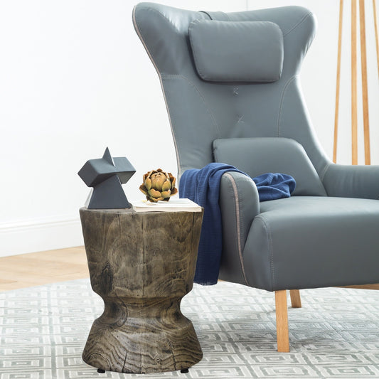 Viva Luxe™ Faux Woodgrain Accent Table – Refined Simplicity for Modern Living