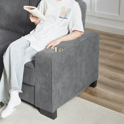 Viva Elite Smart Corduroy 3-Seater Sofa - The Future of Intelligent Comfort