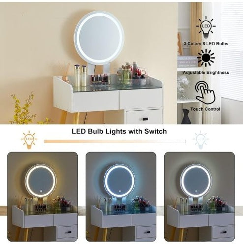 Viva Elite Expandable LED Vanity with Glass Top - The Future of Adaptive Beauty