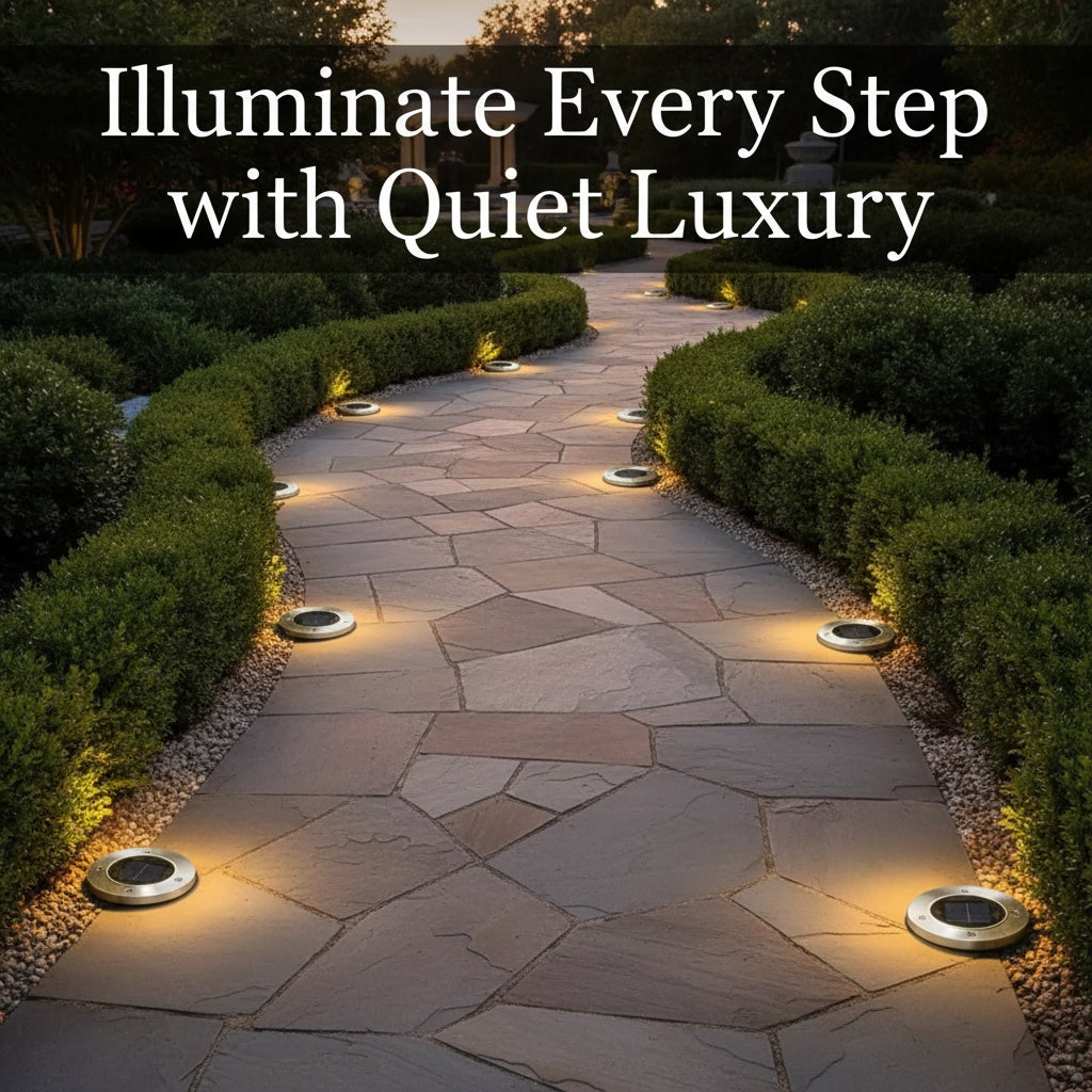 Viva Elite Solar In-Ground Disk Lights - Flush-Mount LED (4-Pack)