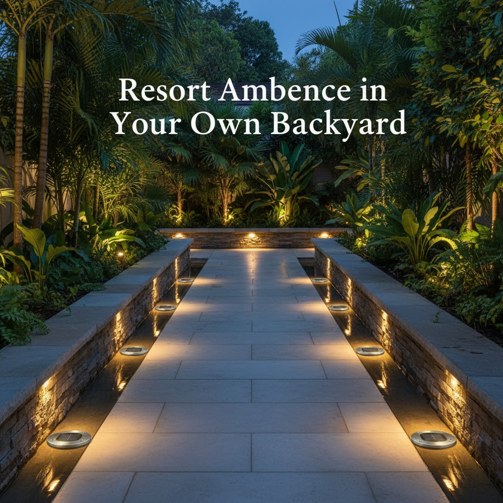 Viva Elite Solar In-Ground Disk Lights - Flush-Mount LED (4-Pack)