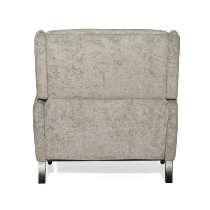 Oversized Textured Fabric Pushback Recliner Dark Beige And Dark Brown