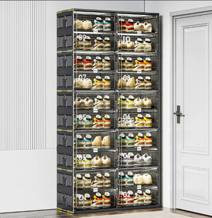 Black Plastic Shoe Organizer Cabinet – Multiple Configurations | Viva