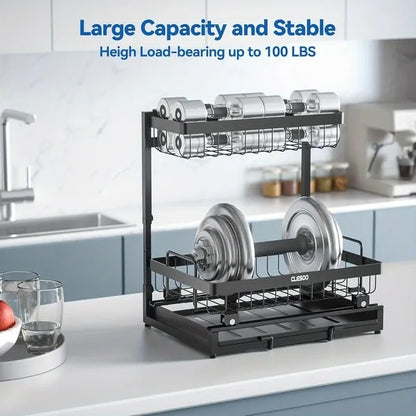 Premium 2-Tier Slide-Out Under Sink Storage Rack | Maximize Space & Organization