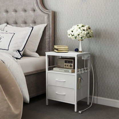 Charging Bedside Table with Wireless & USB Features | Viva
