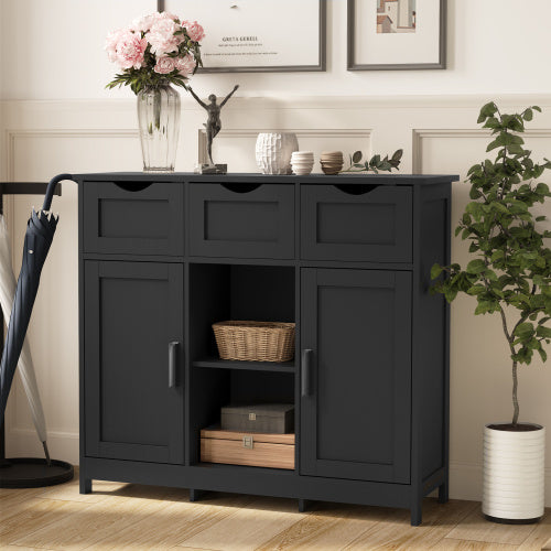 Elegant Wooden Storage Cabinet with Drawers & Shelves – The Perfect Accent for Your Home