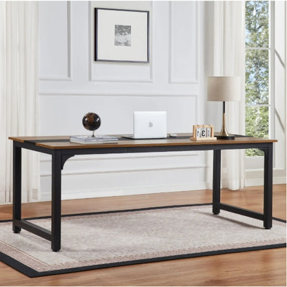 Black Brown 79.5-Inch Computer Desk | Viva Meridian