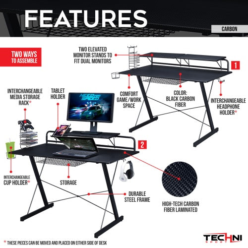 Viva Elite TS-200 Carbon Gaming Desk – The Future of Performance Workspace Architecture