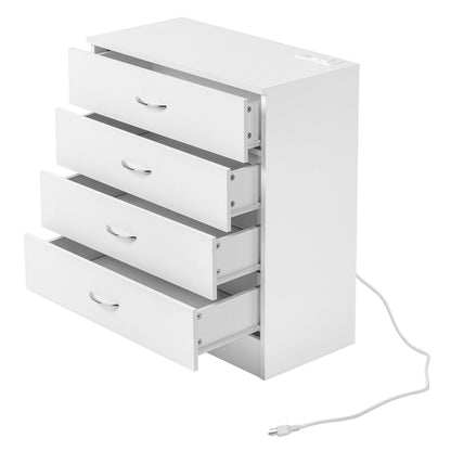Viva Elite Smart Nightstand Series – Premium 4-Drawer Bedside Table with USB & Power Sockets