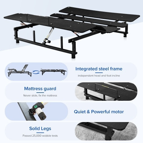 Viva Smart Living Collection: Queen Adjustable Bed Base Frame