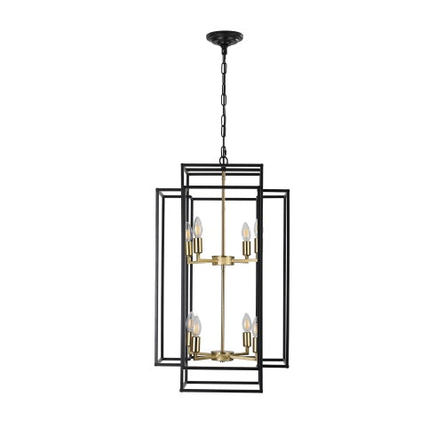 Viva Smart Living Collection: 8‑Lantern Tiered Farmhouse Chandelier