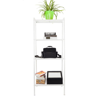 Viva Essentials Storage Series: Modern Ivory Metal Shelving Unit