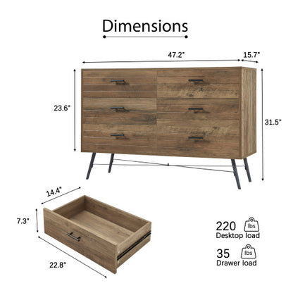 Viva Elite 6-Drawer TV Stand – Where Storage Meets Entertainment Excellence