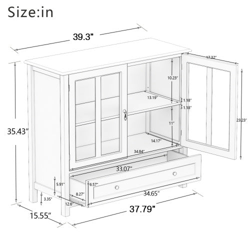 Viva Marigold Double-Glazed Buffet Lockers