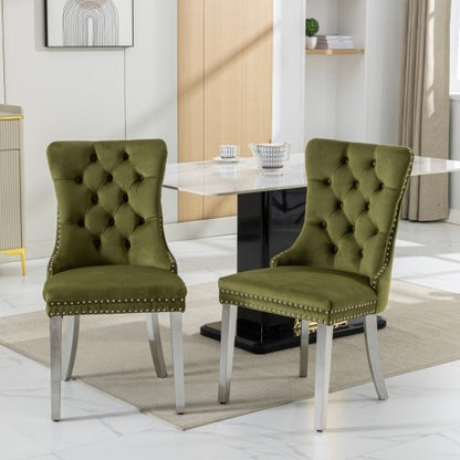 Viva Aurelia Tufted Velvet Dining Chairs (Set of 2)