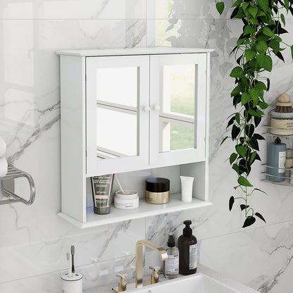 Viva Celeste Double-Mirror Bathroom Wall Cabinet