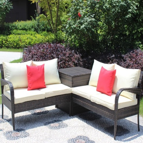Viva Capri 3-Piece Patio Sectional with Storage – Effortless Sophistication for Urban Outdoor Living