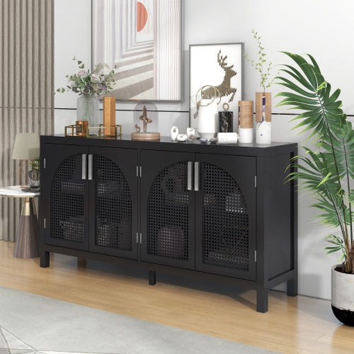 Viva Atelier Palma Large Storage Sideboard with Faux Rattan Doors