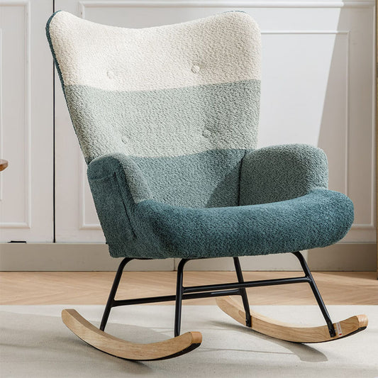 Viva Kaleido Mid-Century Modern Patchwork Accent Chair