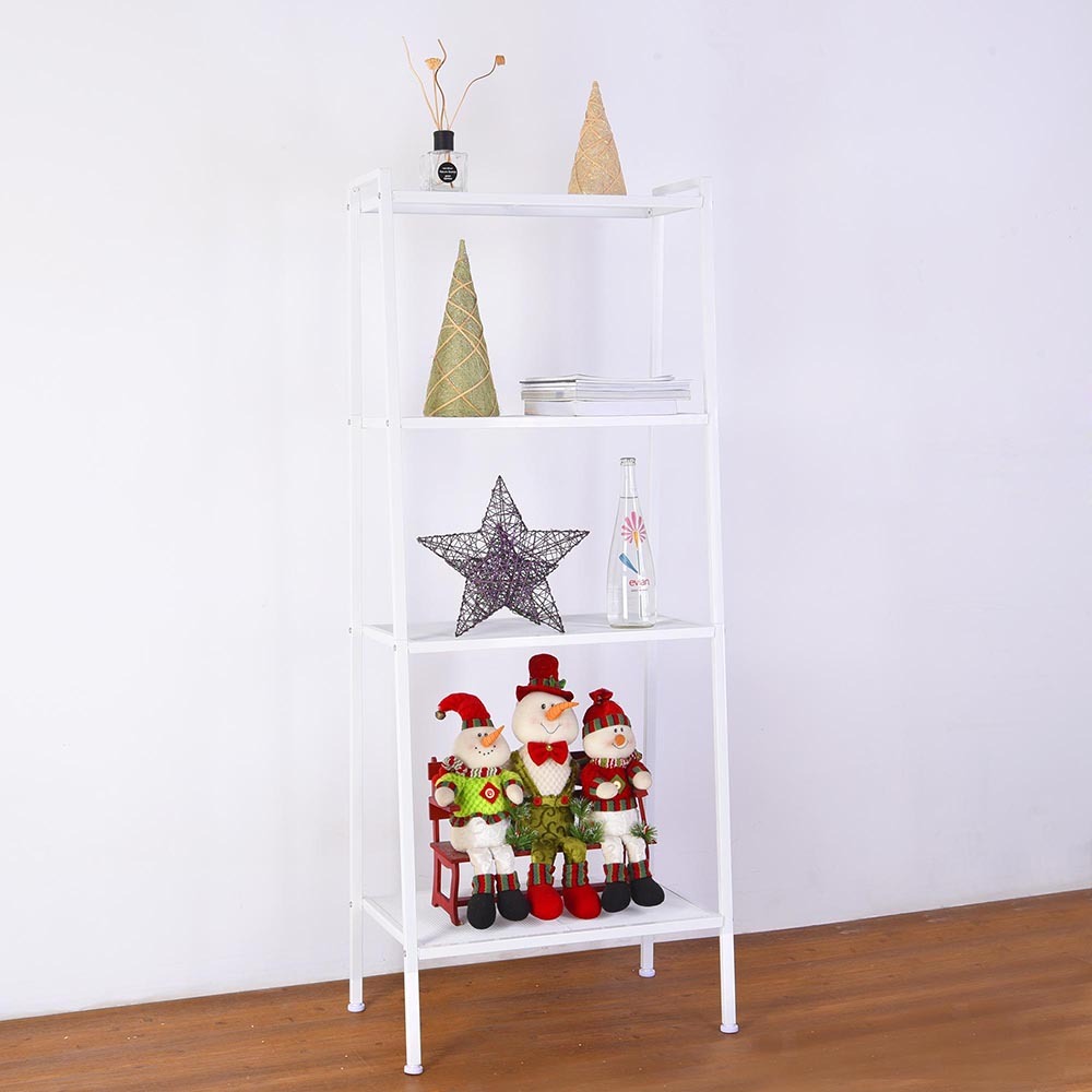 Viva Essentials Storage Series: Modern Ivory Metal Shelving Unit