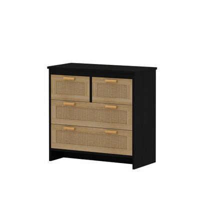 Viva Solis 4-Drawer Rattan Cabinet – Quiet Luxury Meets Everyday Storage