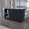 Viva Noir Onyx Double-Door Kitchen Island Cabinet