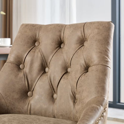 Brown Sheepskin-Pattern Office Chair | Viva Arden