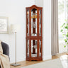 Viva Aria Illuminated Corner Curio Cabinet