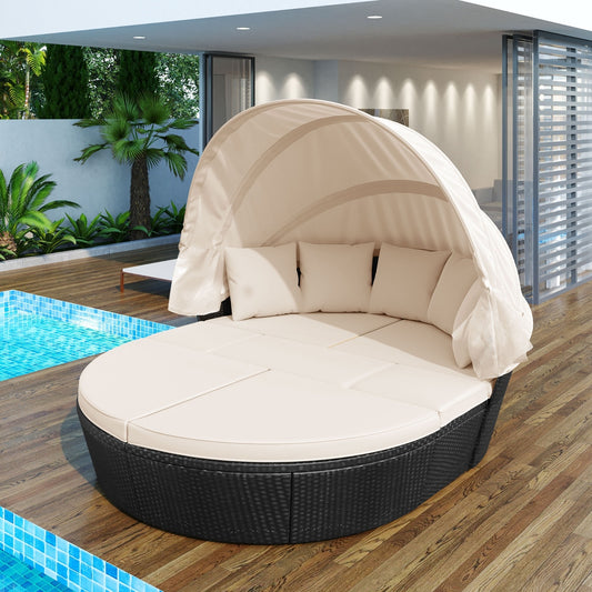 Viva Solara Collection: The Solara Circular Daybed with Retractable Canopy
