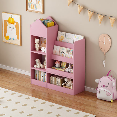 Viva Juni Collection: Viva Juni Leaning Wooden Storybook Shelf