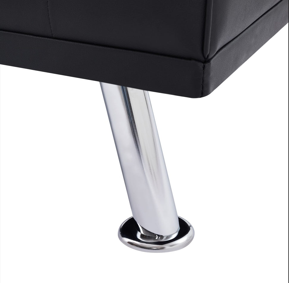 Viva Noir 66″ PU Sleeper Sofa
