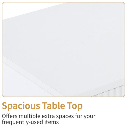 White P2 Density Board, Corrugated Surface, Five Layers And Six Drawers, Chest Of Drawers