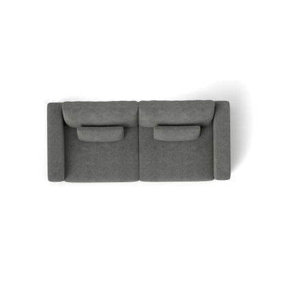 Pewter 3-Seater Upholstered Sofa | Viva