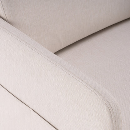 Off-White Upholstered Swivel Lounge Chair | Viva Astra