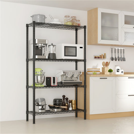 Viva Noir Collection: Viva Noir Static Four-Layer Metal Storage Rack