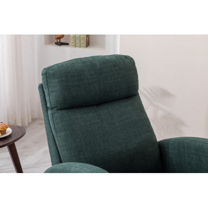 Emerald Green Glider Rocker with Ottoman | Viva
