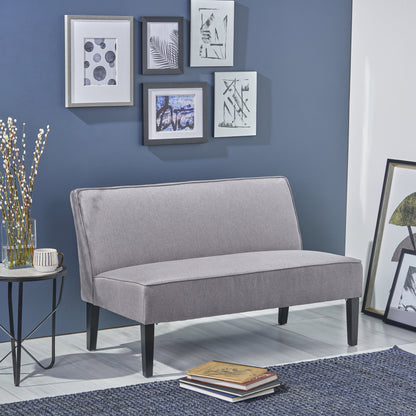 Gray Upholstered Loveseat | Viva Gris Deux