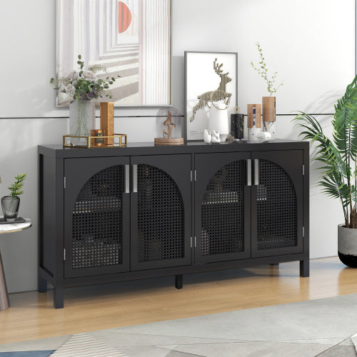 Viva Atelier Palma Large Storage Sideboard with Faux Rattan Doors