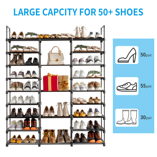 Viva Smart 3‑Row 9‑Layer Shoe Rack